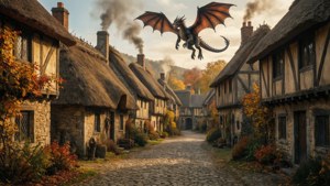 Dragon Over Village