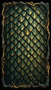 Dragon Scales Grunge Border