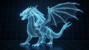 Dragon Wireframe STL Icon
