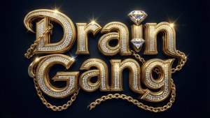 Drain Gang Gold Text