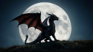 Draken Moon Silhouette