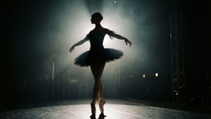Dramatic Ballerina Silhouette