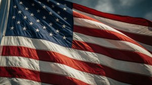 Dramatic Flag Close-Up