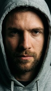 Dramatic Hoodie Portrait