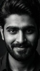 Dramatic Monochrome Portrait