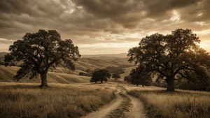 Dramatic Sepia Hills