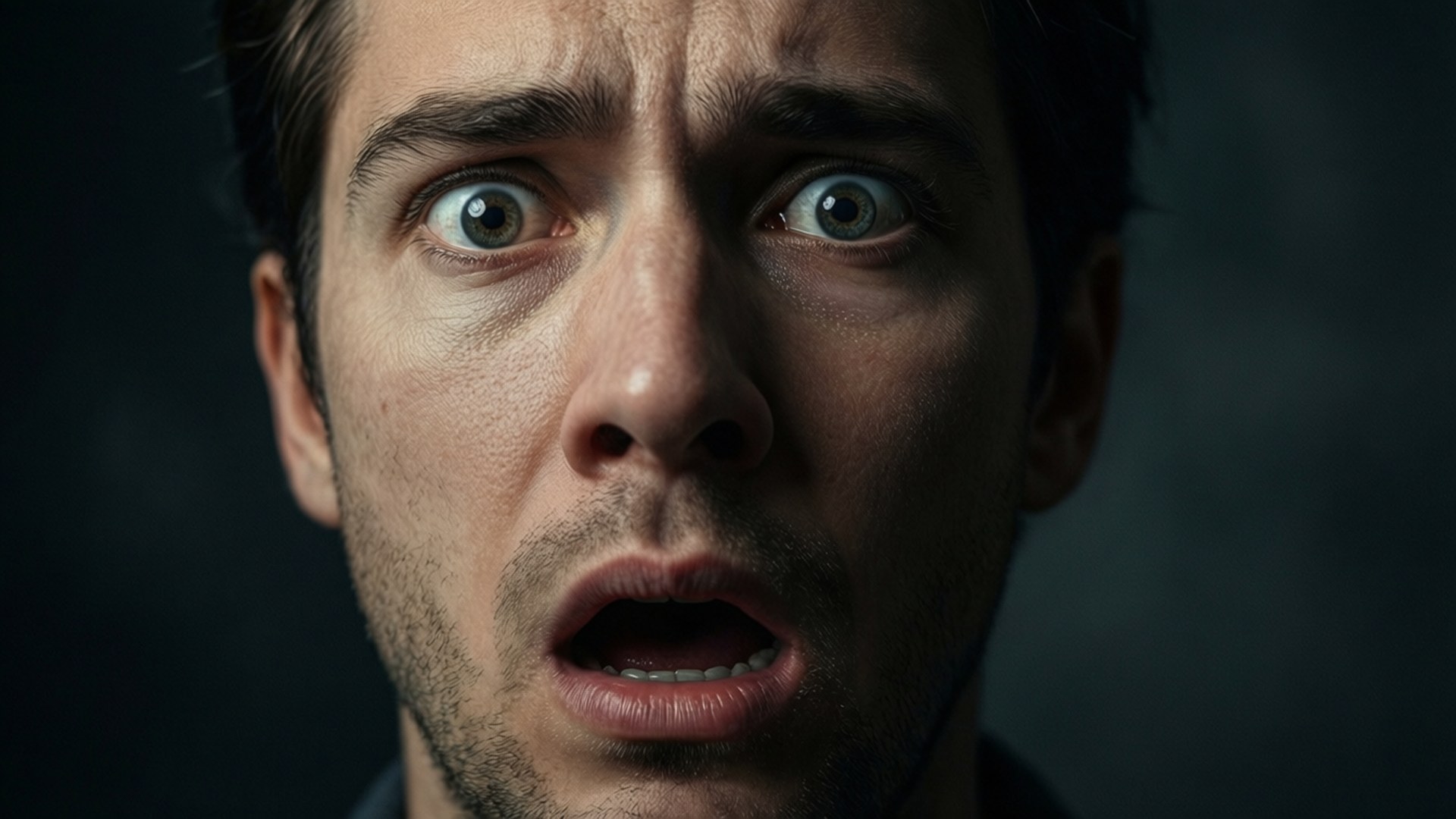 Dramatic Shocked Portrait by Wallpapers.art Studio