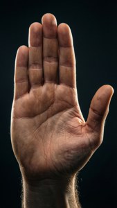 Dramatic Stop Hand Close-up