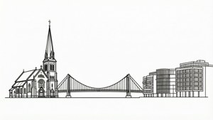 Drammen Skyline Minimalist