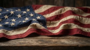 Draped Flag Rustic