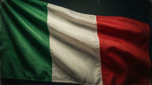Draped Italian Flag Vintage