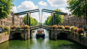 Drawbridge and Flowers
