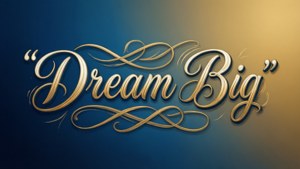 Dream Big Calligraphy