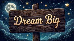 Dream Big Night Sign