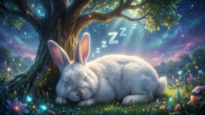 Dream Rabbit Under Stars