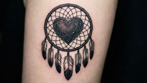 Dreamcatcher Heart Tattoo