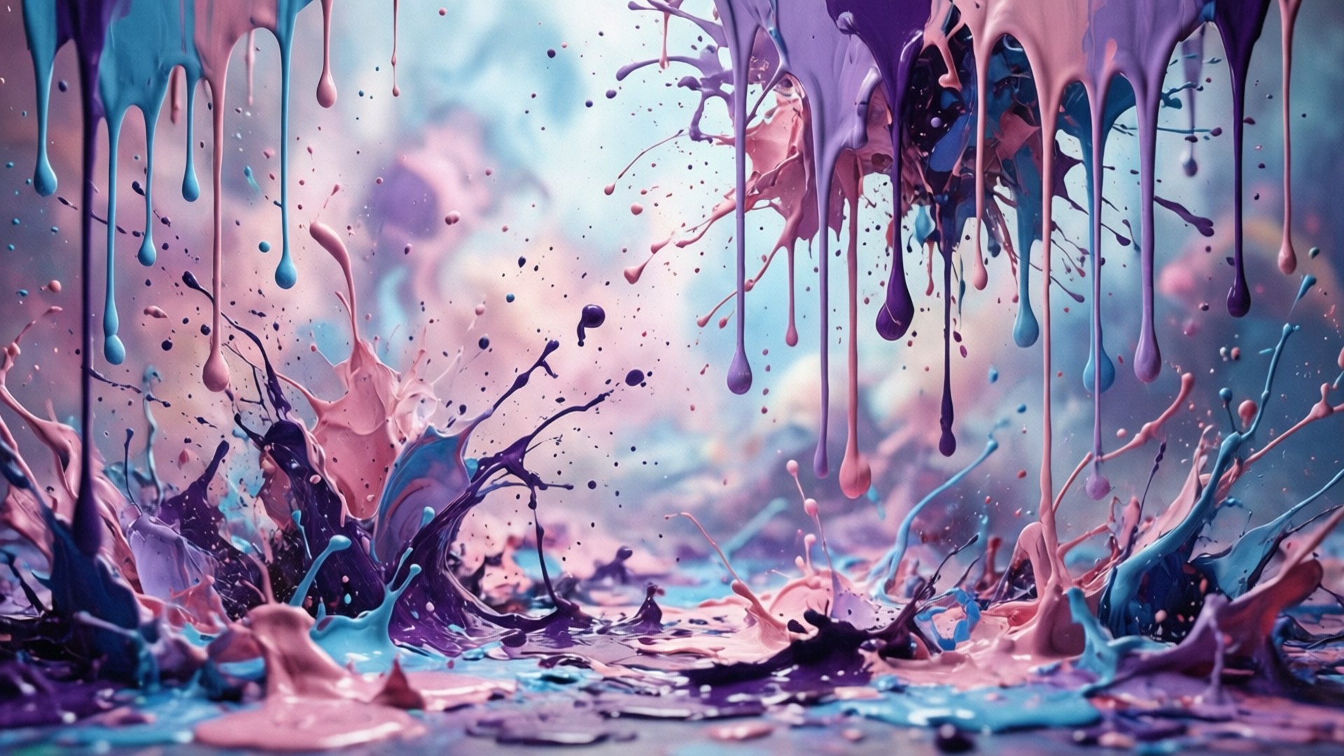 Dreamlike Floating Drips by Wallpapers.art Studio