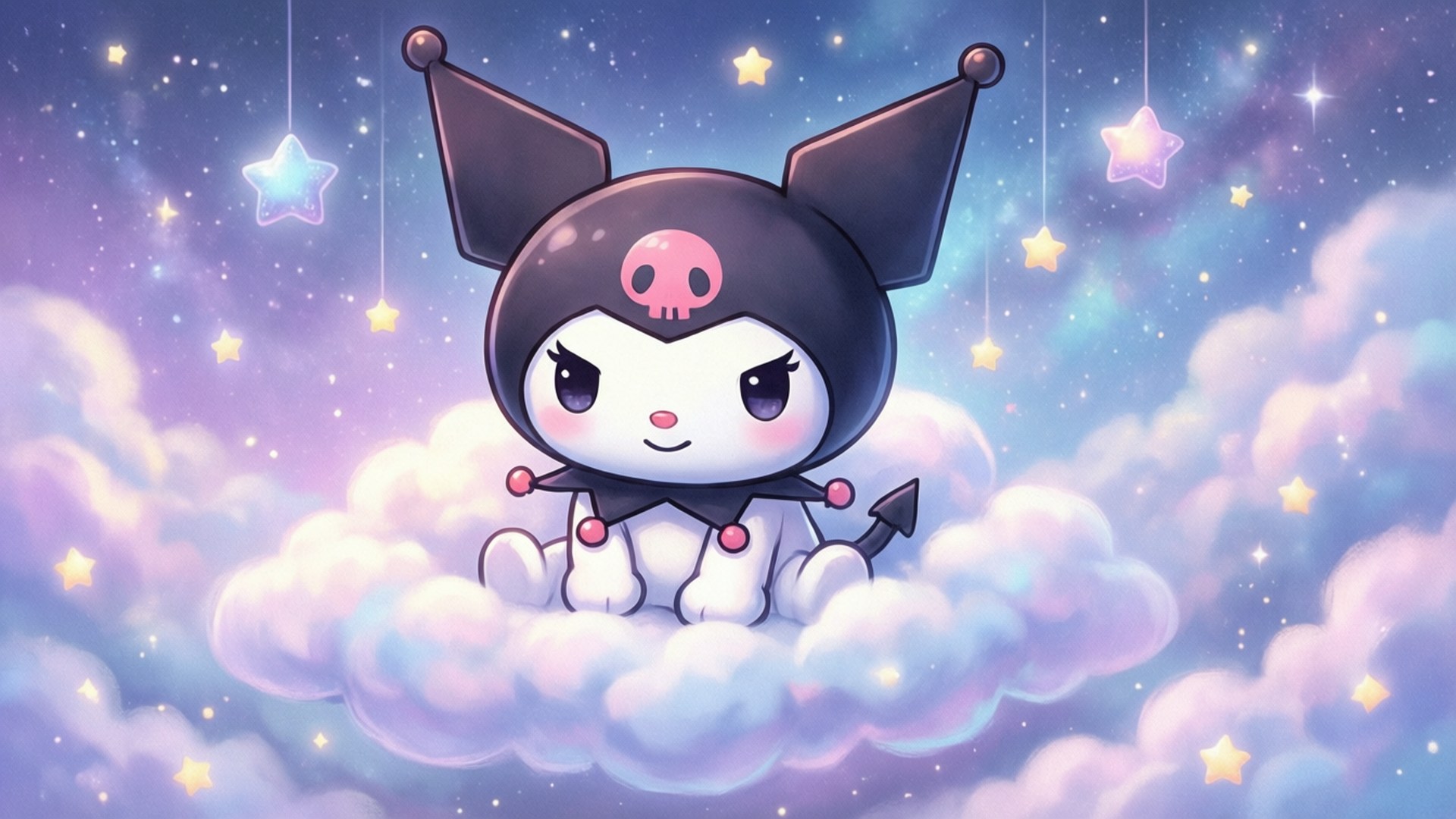 Dreamy Cloud Kuromi by Wallpapers.art Studio