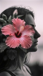 Dreamy Double Exposure Hibiscus