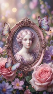 Dreamy Floral Cameo
