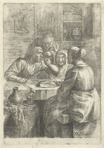 Drie etende oude vrouwen aan een tafel