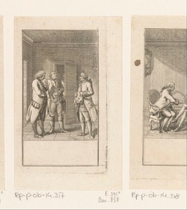 Drie gasten van Reinhard in gesprek