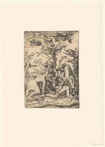 Drie heksen vallen de duivel aan