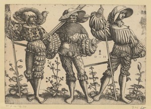 Drie landsknechten