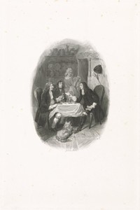 Drie mannen aan een tafel