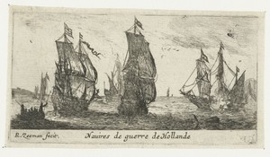 Drie Nederlandse oorlogsschepen