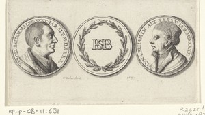 Drie penning met de portretten van Hans Sebald Beham en Anna Beham