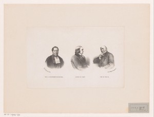 Drie portretten van J. L. C. Schroeder van der Kolk, Alfred de Vigny en Willem Vrolik