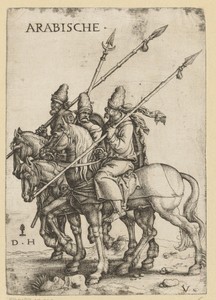 Drie soldaten te paard