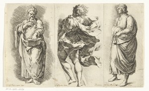 Drie staande mannen