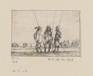 Drie staande soldaten