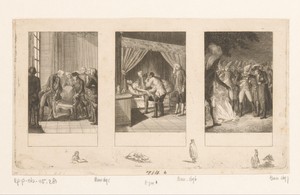 Drie voorstellingen uit de Anekdoten van Frederik de Grote