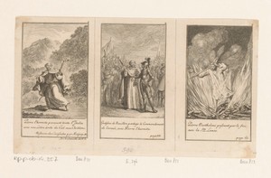 Drie voorstellingen uit Histoire des Croïsades van Maier