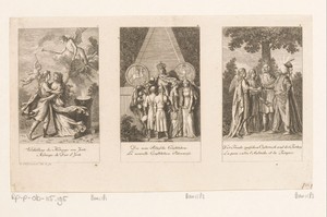 Drie voorstellingen van gebeurtenissen uit de nieuwere geschiedenis