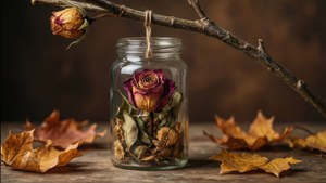 Dried Rose in Jar