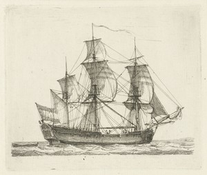 Driemaster met vlag