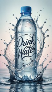 Drink Water Quote Splash