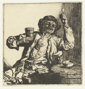 Drinkende man