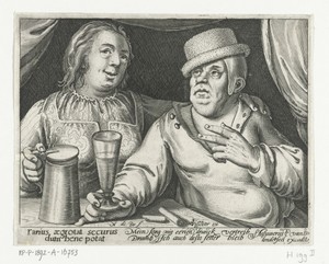 Drinkende man en vrouw