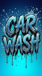 Dripping Car Wash Text