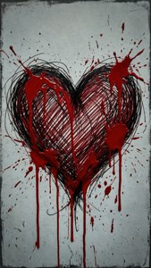 Dripping Paint Scribble Heart