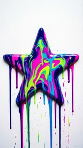 Dripping Paint Stars