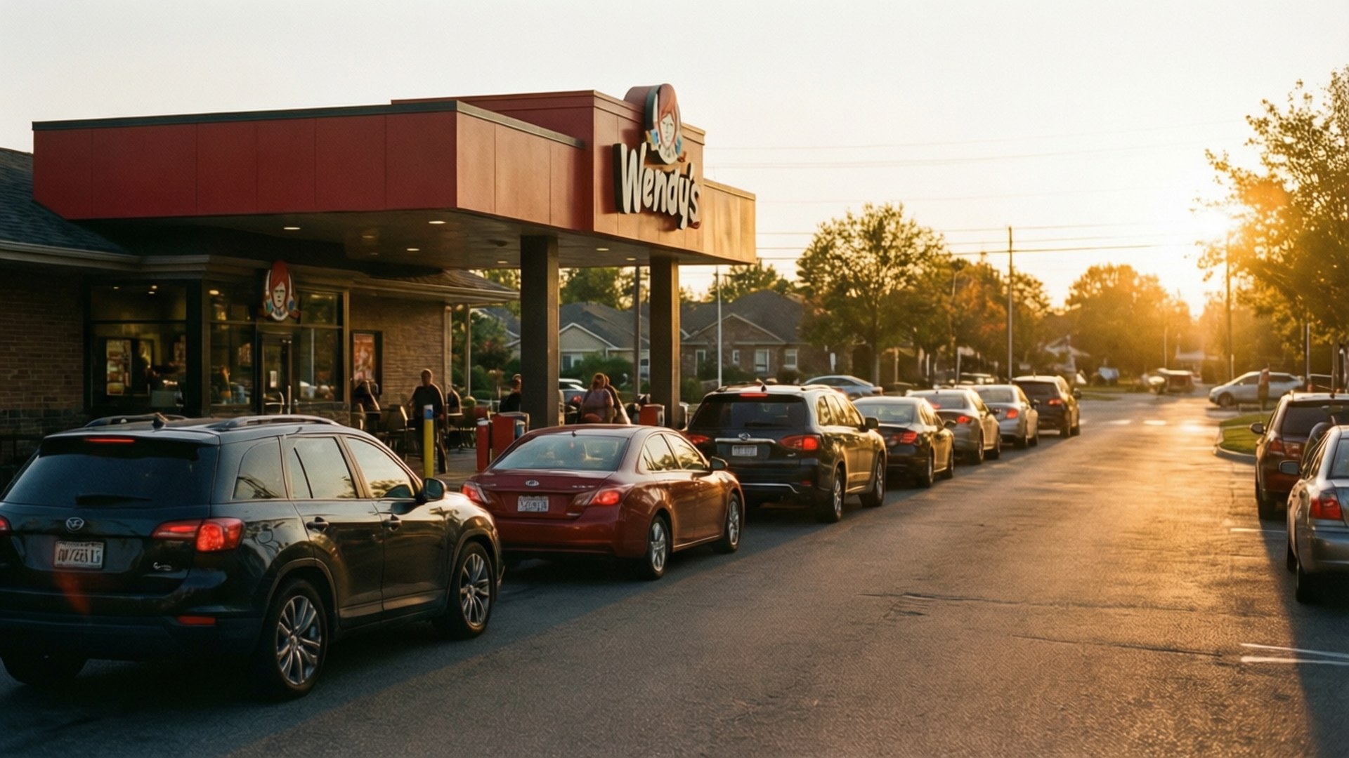 Drive Thru Sunset by Wallpapers.art Studio