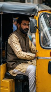 Driver Portrait with Rickshaw