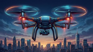 Drone City Vector