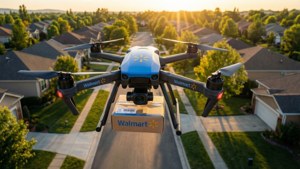 Drone Delivery Sunset